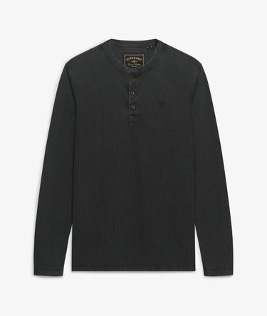Waffle Henley-Shirt mit langen &Auml;rmeln Image 7
