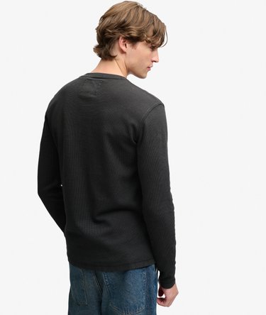 Waffle Henley-Shirt mit langen &Auml;rmeln Image 5