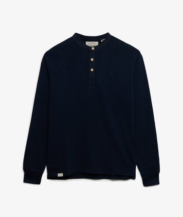 Woven Placket Grandad Top relaxed pasvorm Image 7