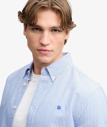 Chemise Oxford Preppy Manches Longues Coupe D&eacute;contract&eacute;e Image 4