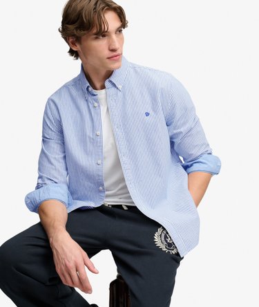 Chemise Oxford Preppy Manches Longues Coupe D&eacute;contract&eacute;e Image 1