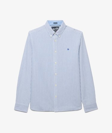 Chemise Oxford Preppy Manches Longues Coupe D&eacute;contract&eacute;e Image 7