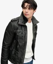 Brad Faux Leather Military Jacket