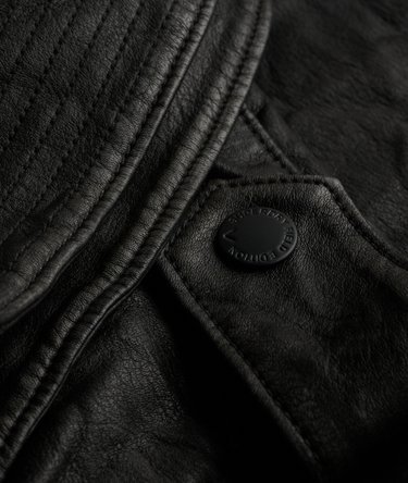 Brad Faux Leather Military Jacket Image 7