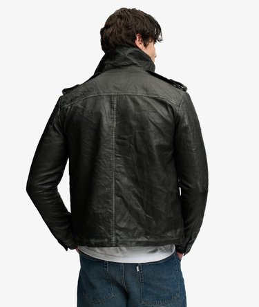 Brad Faux Leather Military Jacket Image 6