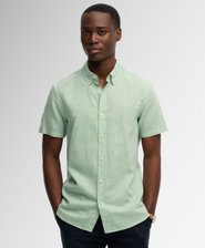 Chemise Lin Coton Manches Courtes Coupe D&eacute;contract&eacute;e