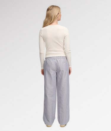 Cotton Stripe Trousers Image 6