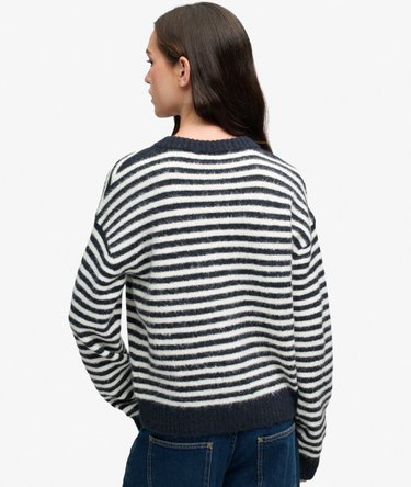 Brushed Knit Striped Cardigan Image 5