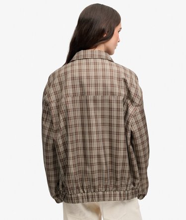 Karierte Bomber-Jacke mit Oversized-Passform Image 6