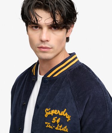 Cord Varsity Bomber Jacket Image 4