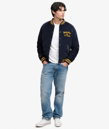 Cord Varsity Bomber Jacket Image 3