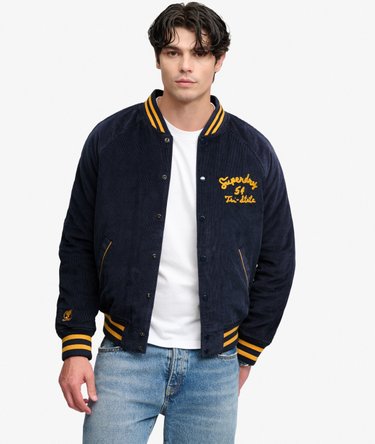 Cord Varsity Bomber Jacket Image 2