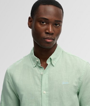 Cotton Linen Short Sleeve Shirt Image 5