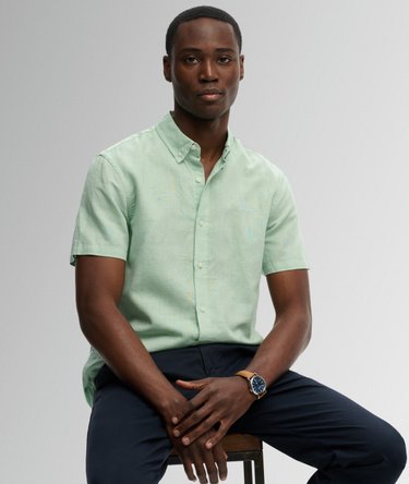 Cotton Linen Short Sleeve Shirt Image 3