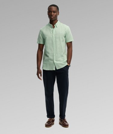 Cotton Linen Short Sleeve Shirt Image 6