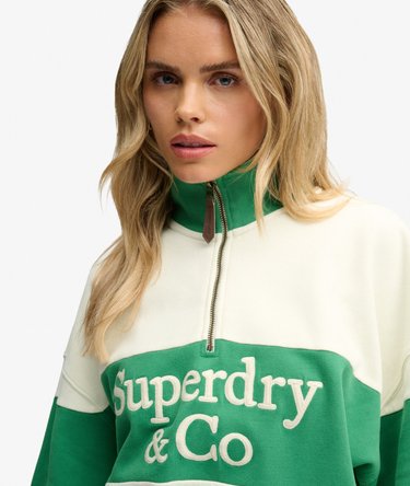 Company Logo Half Zip Sweatshirt Image 4