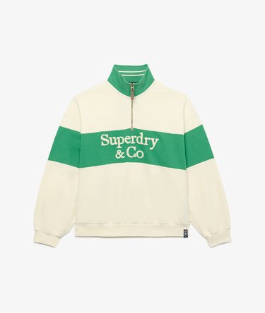 Company Logo Half Zip Sweatshirt Image 7