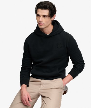 Sweat &agrave; capuche Company Logo Embossed Coupe D&eacute;contract&eacute;e Image 1