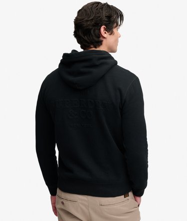 Sweat &agrave; capuche Company Logo Embossed Coupe D&eacute;contract&eacute;e Image 5