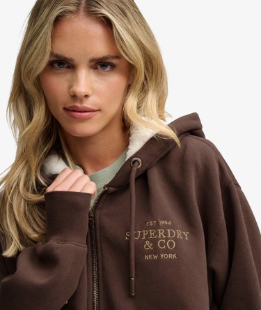 Luxe Hoodie met Bontkraag en Rits Image 4