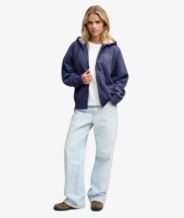 Luxe Hoodie met Bontkraag en Rits Image 4