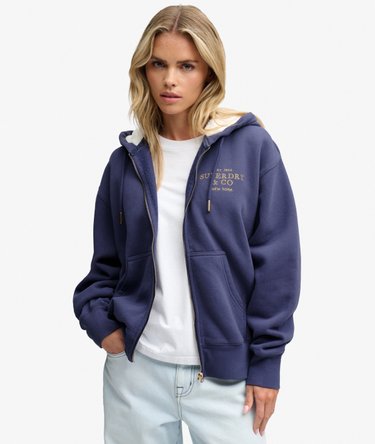 Luxe Hoodie met Bontkraag en Rits Image 2