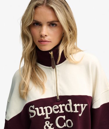 Company Logo Half Zip -collegepaita Rento Istuvuus Image 4