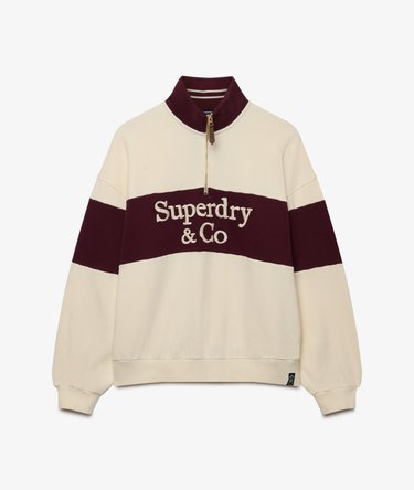 Company Logo Half Zip -collegepaita Rento Istuvuus Image 7