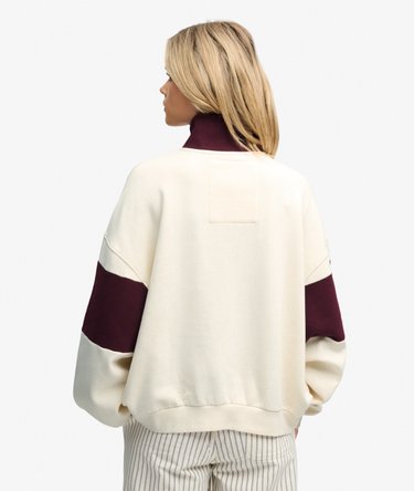 Company Logo Half Zip -collegepaita Rento Istuvuus Image 5