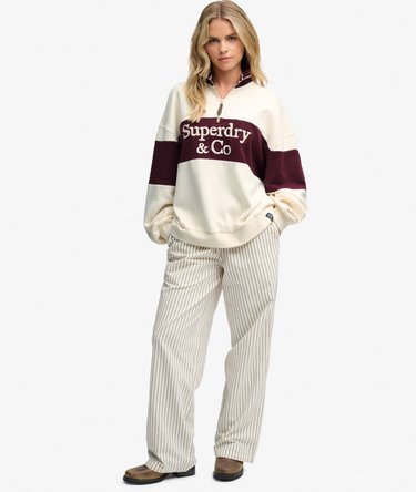 Company Logo Half Zip -collegepaita Rento Istuvuus Image 3