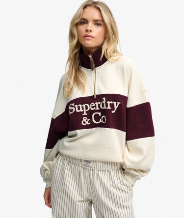Company Logo Half Zip -collegepaita Rento Istuvuus Image 2