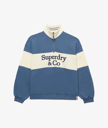 Company Logo Half Zip -collegepaita Rento Istuvuus Image 7