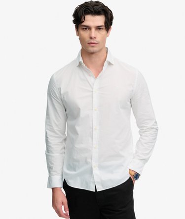 Poplin-Hemd mit Cut-Away-Kragen Image 1