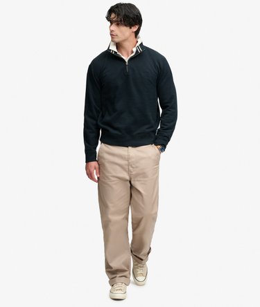 Essential Serif Logo Half Zip Sweatshirt Image 3