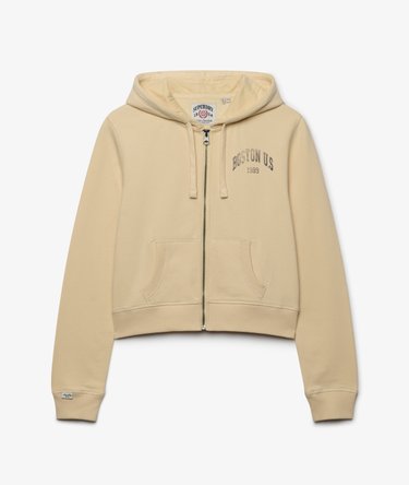 Athletic Essentials Printed Cropped Zip Hoodie Image 7