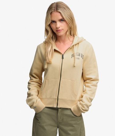 Athletic Essentials Printed Cropped Zip Hoodie Image 2