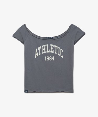 Graphic Bardot Top slanke pasvorm Image 7
