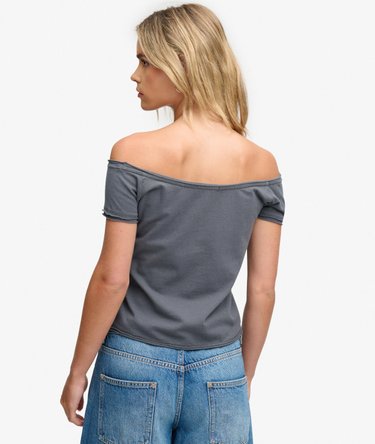 Graphic Bardot Top slanke pasvorm Image 5