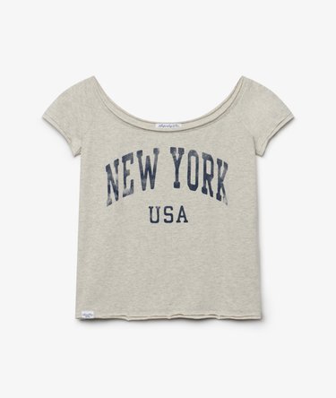 Graphic Bardot Top slanke pasvorm Image 7