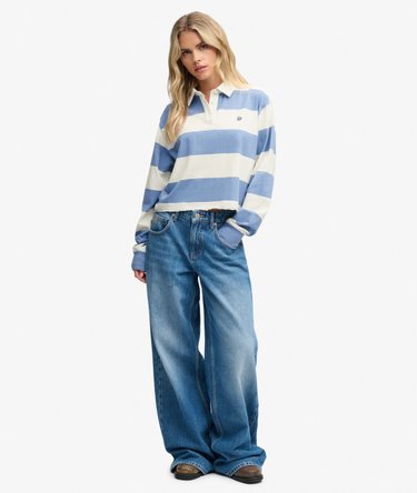 Athletic Essential Randig Rugby-topp Oversized Passform Image 3