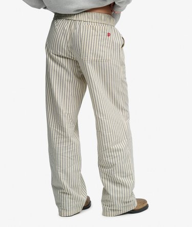 Organic Cotton Stripe Elasticated Trousers Image 2