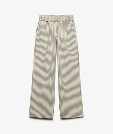 Organic Cotton Stripe Elasticated Trousers Image 7
