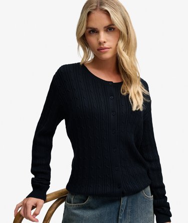 Slouchy Cable Vest Image 1