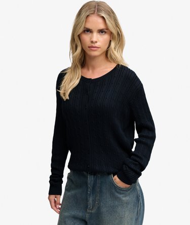 Slouchy Cable Vest Image 2
