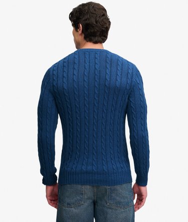 Pull Cable Knit Col Rond Coupe D&eacute;contract&eacute;e Image 4