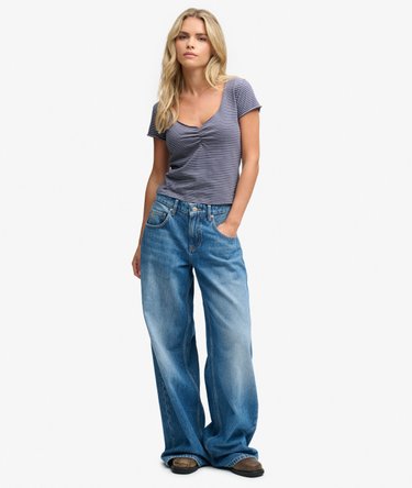 Athletic Essentials Gathered Pattern Top Image 3