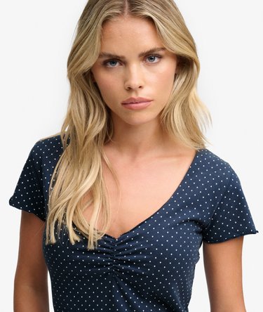 Athletic Essentials Gathered Pattern Top Image 4