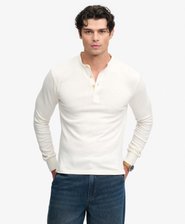 Woven Placket Grandad Top