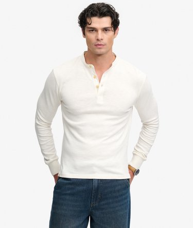 Woven Placket Grandad Top Image 2