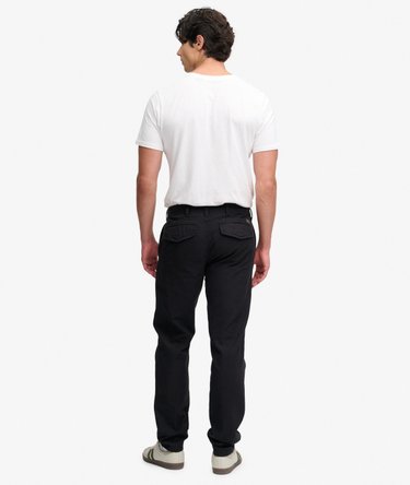 Tapered Washed Chino Trousers Image 5
